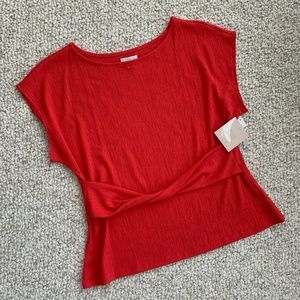 NWT 14th & Union Coral Cap Sleeve Top, Size L